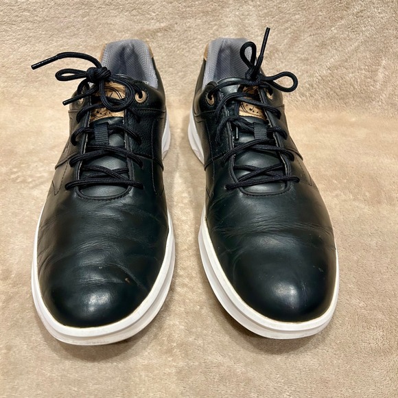 FootJoy Mens 11 M Contour Series Black Golf Shoes Leather Lace Up - Picture 5 of 11
